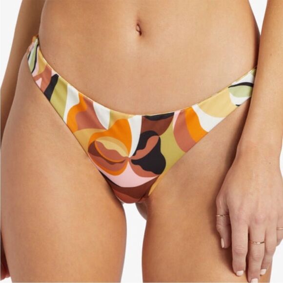 Billabong Return to Paradise Reversible Tanga Bikini Swim Bottoms Small S New - Picture 2 of 9